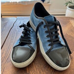 LANVIN SNEAKERS MEN'S DBB1 MENS SNEAKERS RUNNING SHOES SIZE 9 CAPTOE